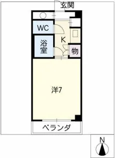 ドミール佐久間【203号室】の間取り