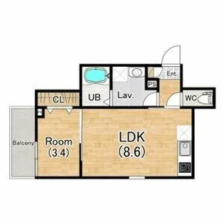 ジーメゾン一宮天王ルクセルク【2階】の間取り