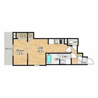 ジーメゾン一宮天王ルクセルク【1階】の間取り