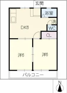 パナハイツ栄【2階】の間取り