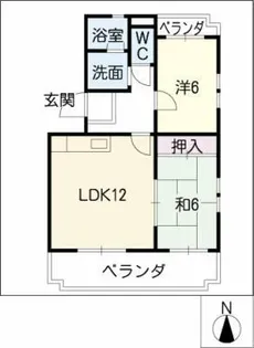 ベルコート靖国【3階】の間取り