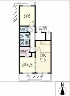 東栄パークハイツ【2階】の間取り