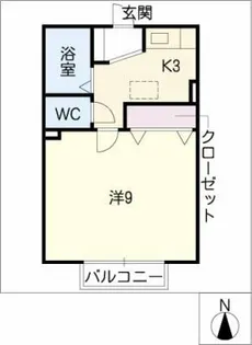 ヴィラ北山 A棟【1階】の間取り