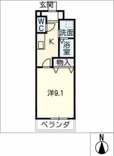 ラヴァーグミディ【1階】の間取り