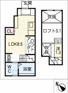RadⅠAnce鳴海ステーション【1階】の間取り