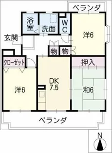 ルネッサンス雅A棟【4階】の間取り