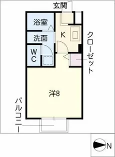 コリーナ伊勝【1階】の間取り