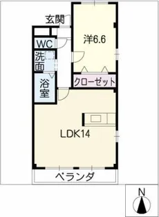 ファミール如意申【2階】の間取り
