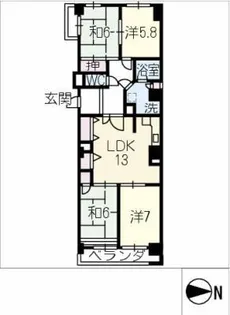 シティコーポ大須 701号室【7階】の間取り