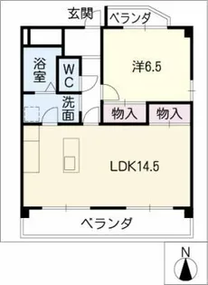 リーブ田の上【4階】の間取り