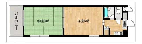 ウエンズ奈良屋【603号室】の間取り