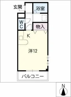 プラシードマンション明成【2階】の間取り