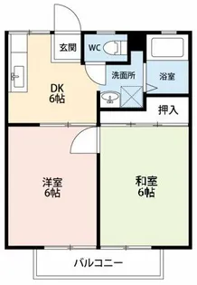 愛知県岡崎市土井町字駒之舞【アパート】の間取り
