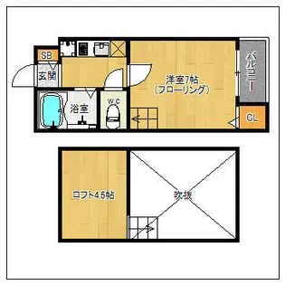 フロイデ平尾【1階】の間取り