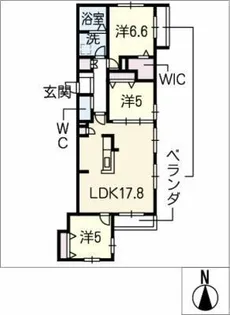 ベルツリーズ本山【2階】の間取り