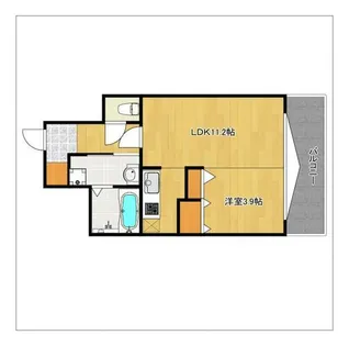 クラシオン西新【8階】の間取り