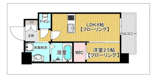 エンクレスト大手門GLOW【9階】の間取り