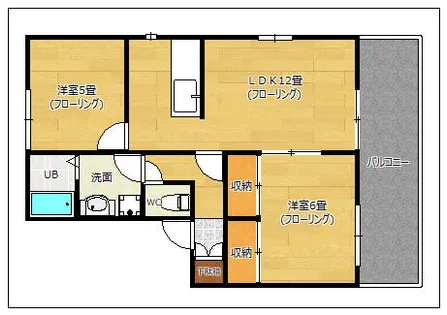 ファミリー坂・富C【101号室】の間取り