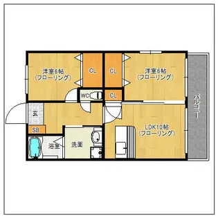 シャルマンローズ黒瀬II【702号室】の間取り