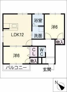 クレスト大村【1階】の間取り