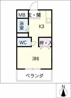 マンション朝倉【3階】の間取り