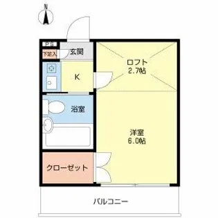 ハイツ上社【1階】の間取り