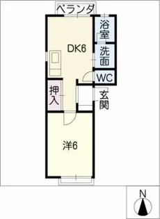 ピアかも池 A棟【2階】の間取り