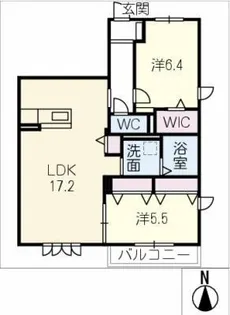 仮)パークサイド相生B【1階】の間取り