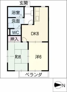 コートビレッジK&M【2階】の間取り