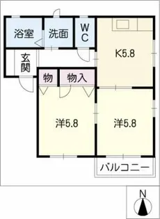 チャーリーズB棟【1階】の間取り