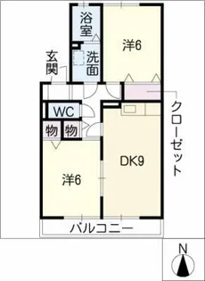 サクセス岩崎台 B棟【1階】の間取り