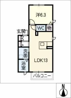 プレミアス大喜【2階】の間取り