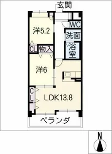 SOCIA・ビバ【3階】の間取り