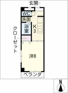 ヒルズヤマザト【5階】の間取り
