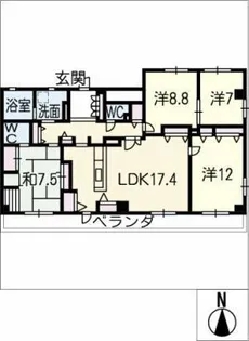フィールド大津【1階】の間取り
