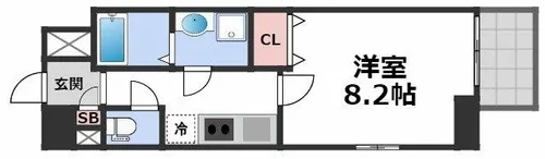 ピアグレース上本町【14階】の間取り
