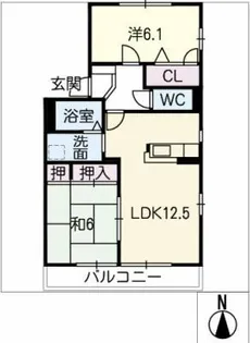 キャトルプレジオ A棟【2階】の間取り