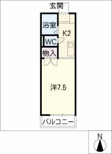 ジュネスヤゴト【1階】の間取り