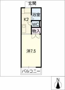 ジュネスヤゴト【2階】の間取り