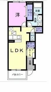 ユトリロ忠興 B【1階】の間取り