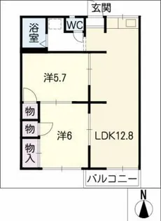 サニータウン七舗A棟【1階】の間取り