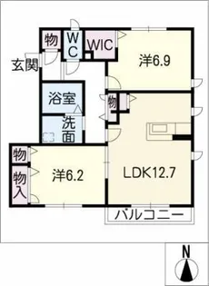フォレナ B棟【2階】の間取り