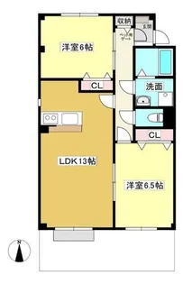 ライフイン・パストラーレ【1階】の間取り