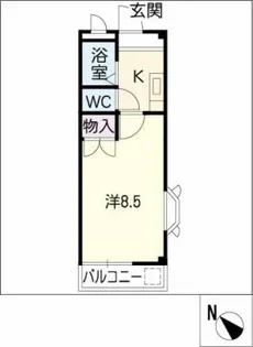 ジュネス龍美【1階】の間取り