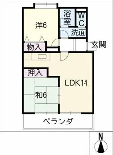 グリーンロワール【102号室】の間取り