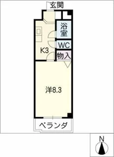 ロイヤル勝川【3階】の間取り
