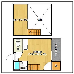 ドリームコーポ【202号室】の間取り