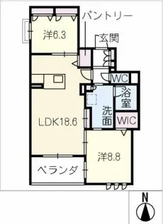 ル メイユール【3階】の間取り