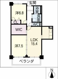 ウィンコート白川【3階】の間取り