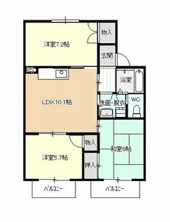 サティスフェール【2階】の間取り